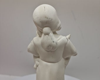 Prof.G.Bessl 三美神像　ゼウスの娘たち　イタリア製　ヴィンテージ Rare Sculpture 10.5''T Girl With Bird Stone Lite by Studio