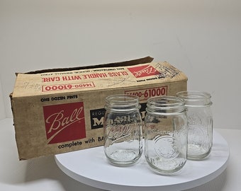 Vintage 1987 Ball 61000 Mason Jars NO lids, Quart, 15-Pack
