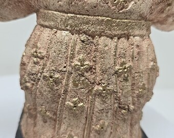 伝統的なクローズアップを着用したアート陶器中国女性像 2 体セット