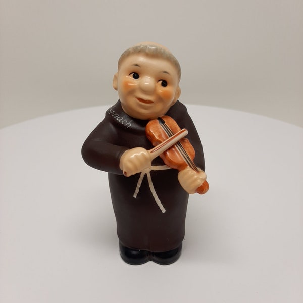 VTG Hummel Goebel Echternach Friar Tuck Playing Violin Germany 1960 Figurine D10