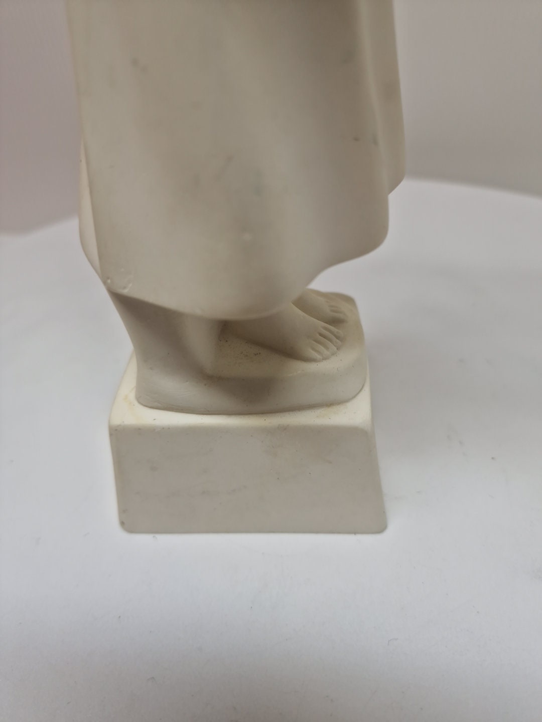 Rare Sculpture 10.5''T Girl With Bird Stone Lite by Studio