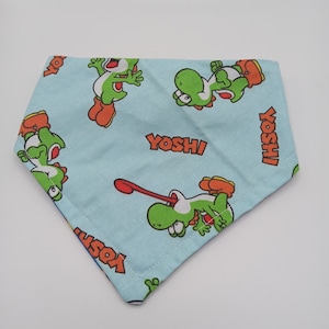 Pet Bandana Reversible: Nintendo&#39;s Super Mario World, Yoshi, Power Ups, 90s Video Game Nostalgia, for dogs, puppies, cats, kittens and more!