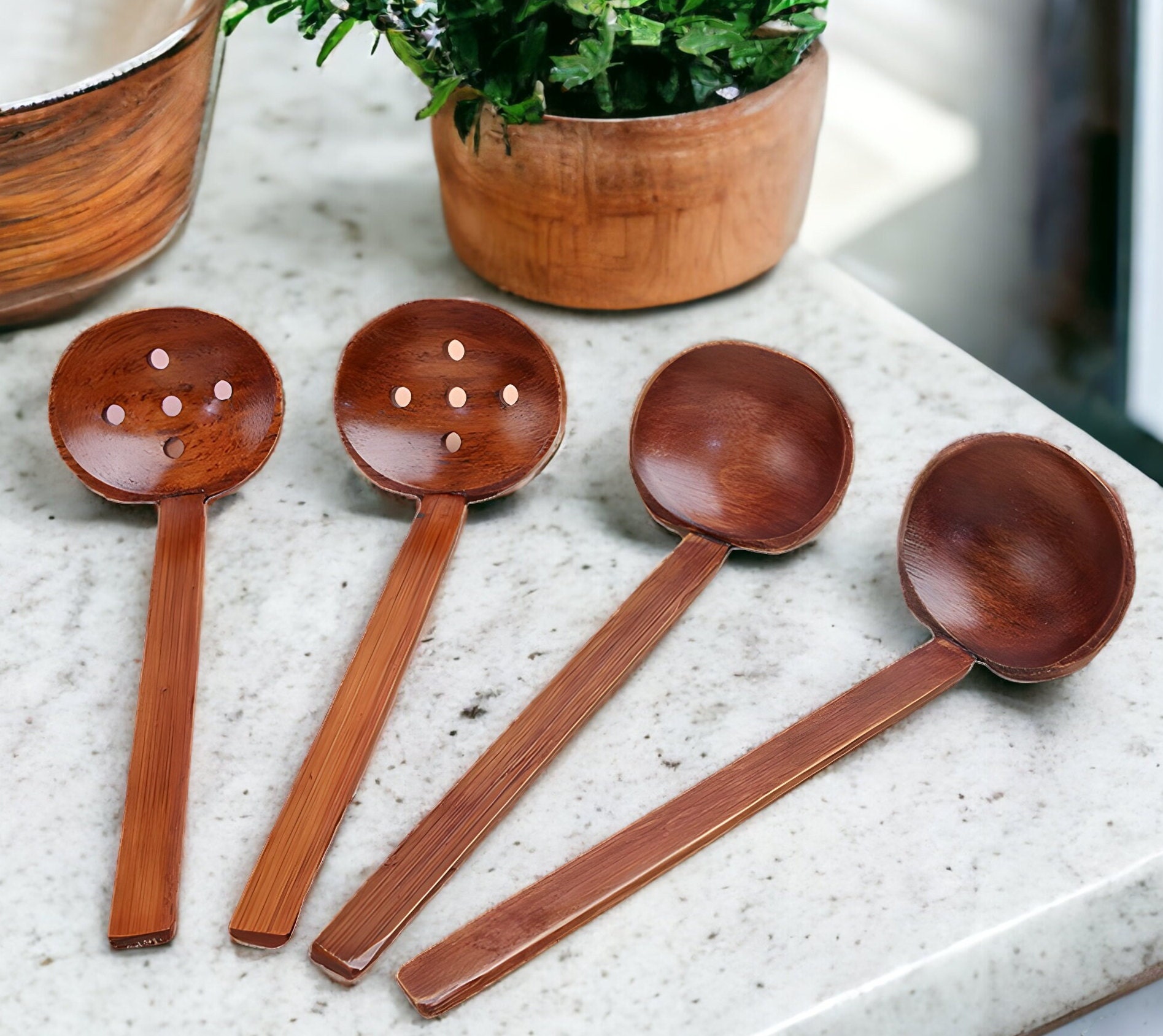 Eco Living Wooden Mini Kitchen Utensils - Set of 9 - Peace With The Wild