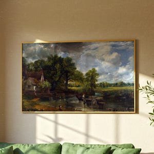 The Hay Wain Framed Print Template, Classic Wall Art for Home, Vintage Art, Gallery Wall, John Constable Print