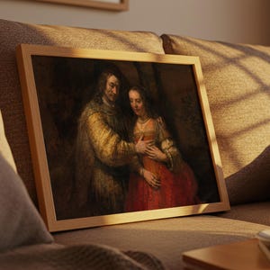 Rembrandt&#39;s &#39;The Jewish Bride&#39; Framed Print: Classic Home Office Art