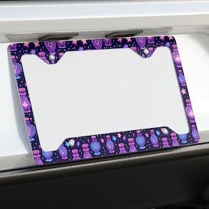 Magicians Make Magic License Plate Frame - Chrome Plated With Color Inserts | Fits 6x12 Plates