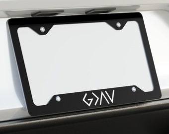 God Is Greater Metal License Plate Frame, Than the Highs and Lows Vanity Plate Holder, Best Friend Gift, Christian ULTRA SLIM ALUMINUM