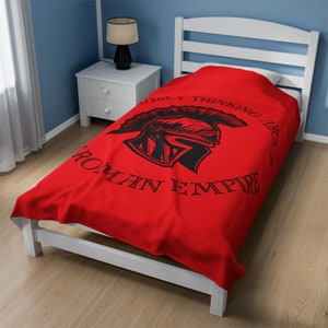 Probably Thinking About the Roman Empire Velveteen Plush Blanket, The Perfect Gift for Him