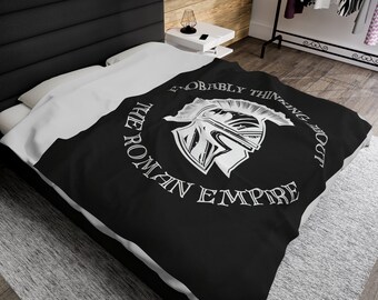 Couverture en velours de l'empire romain probablement, le cadeau parfait pour lui, professeur d'historien amateur d'histoire, Rome Voie Appienne