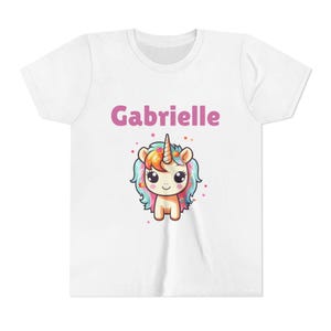 CUSTOM! Your Name Unicorn Tee for Kids - Special Kids T-Shirt, Fun Party, Unicorn Lover Shirt, Girls Unicorn Top, Granddaughter Gift