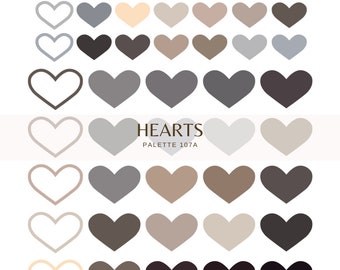 Heart Colour Palette sticker sheet