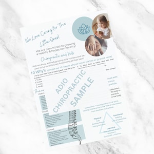Pediatric Chirorpactic Handout/ROF folder Canva Template
