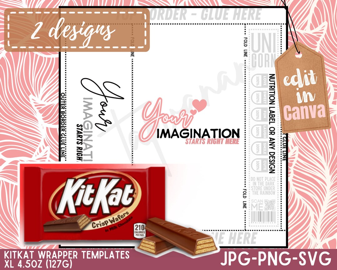 Kitkat Wrapper 2 Templates PNG JPG SVG File - Etsy