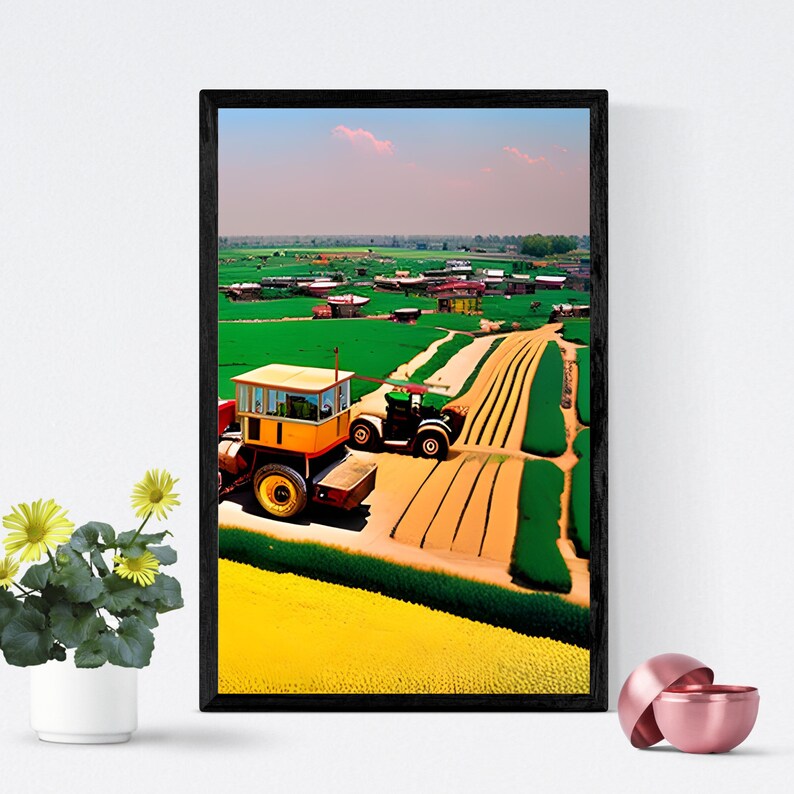 Digital Farming Agriculture Wall Art Prints 4realpicture Etsy