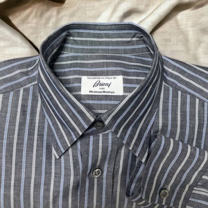 Brioni x Neiman Marcus size Large men’s long sleeve dress shirt Cotton/Linen