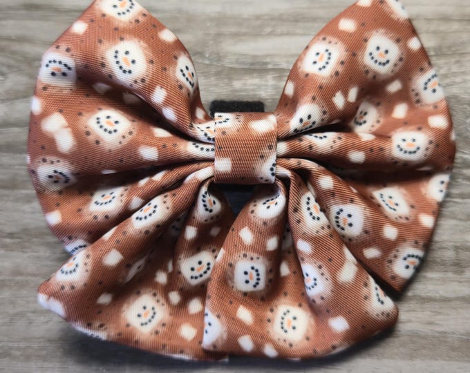 Snowmelt Cocoa Sailor Bow: Sushi Date Night Print Dog Puppy Accessory