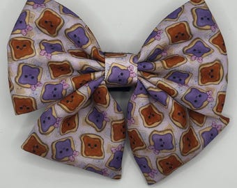 Peanut Butter Jelly Sailor Bow