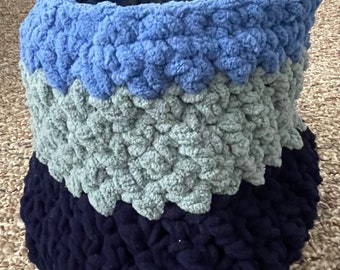 DECORATIVE Unique Storage Basket Hand Crocheted All Purpose