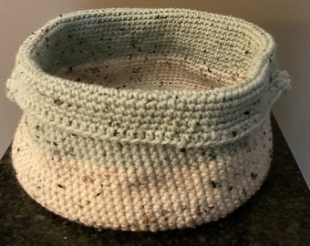 DECORATIVE Unique Storage Basket Hand Crocheted All Purpose