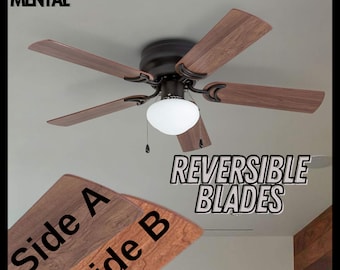 WOODEN ceılıng reversible blades fan light ceiling outdoor and indoor fan light