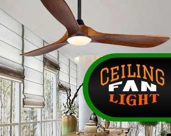 Natural Luxury wooden ceiling fan light, Home Decorative Pendant Fan With Lamp Dual control