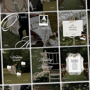 Instagram Templates for Wedding Planner Social Media Post Event planner Canva Editable