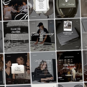 Instagram Templates for Event Planner and Wedding Planner Social Media Post Canva Editable