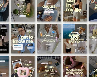 Viral Instagram Templates for Content Creators UGC Canva Post Bundle, Editorial iOS post, Lifestyle Influencer