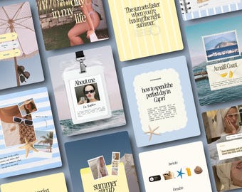 Travel Instagram Post Templates: Summer Content Creator Collage, Photographer Post (Digital Download)