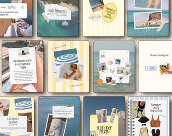 Scrapbook Instagram Post Templates: Summer Content Creator Collage, Travel Instagram Post (Digital Download)