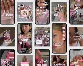 Viral Instagram Templates Bundle for Content Creator, UGC Social Media Post, Viral Reels Canva Editable