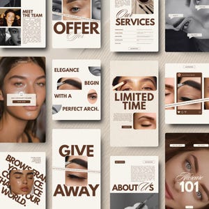 PMU & Microblading Instagram Templates, Brow Artist Social Media Pack ...