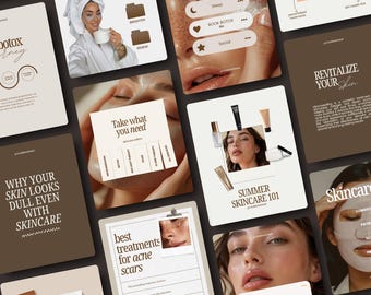 MedSpa Instagram Post Templates, Social Media Posts for Esthetician, Botox, Skincare