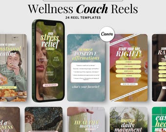 Wellness Coach Instagram Walzen Vorlagen | Gesichtslosen Inhalt (Digitaler Download)