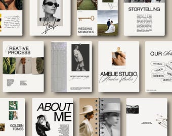 Plantillas de Instagram para fotografía, publicaciones de Instagram para fotógrafos: Redes sociales editoriales para estudios fotográficos (Canva editable)