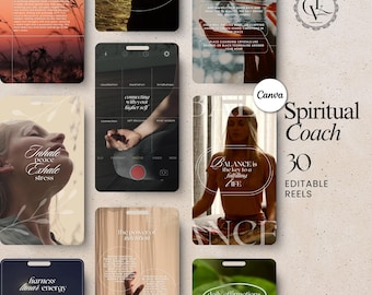 Spiritual Coach Reels Templates | Holistic Instagram, TikTok (Digital Download)