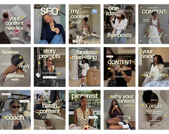 Melanin Instagram Templates for Social Media Managers (Canva Editable)
