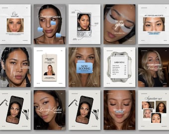 Luxury Lash Tech Instagram Templates Lash Artist Social Media Post, Viral Post Scrapbook