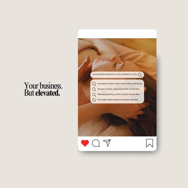 Lymphdrainage Massage Instagram Templates, Spa Social Media (Digitaler Download) Bild 10