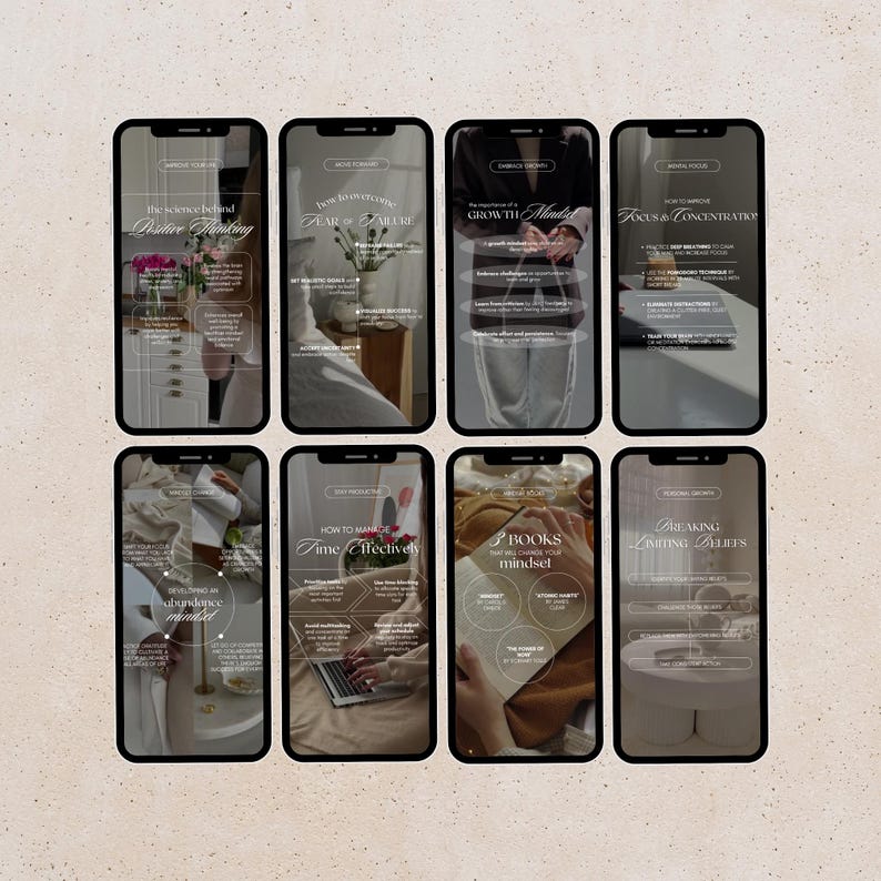 Mindset Coach Instagram Reels Templates: Faceless, Editable (Digital Download) image 7
