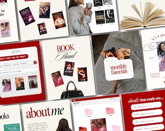 Plantillas de Instagram para Bookstagram, publicaciones para amantes de los libros, autores de publicaciones en redes sociales, creador de contenido literario