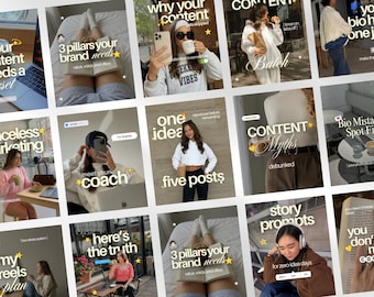 Social Media Manager Instagram Templates Content Creator Digital Marketing Viral Post SMM Canva Editable