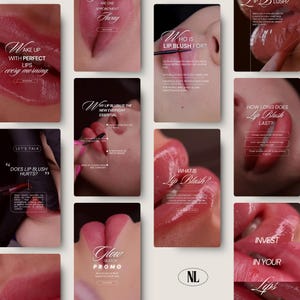 PMU Instagram Reel-mallar: Läpprouge-rullar, permanent makeup