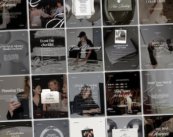 Instagram Templates for Event Planner and Wedding Planner Social Media Post Canva Editable