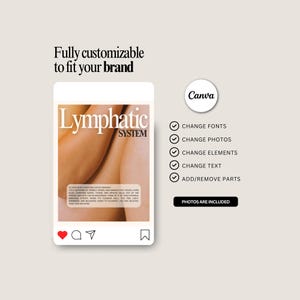 Lymphdrainage Massage Instagram Templates, Spa Social Media (Digitaler Download) Bild 7