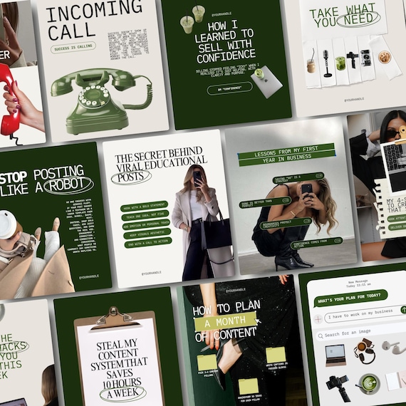 Coaching Instagram Templates for Digital Marketing & Business Coach, Social Media Manager Post: Editable Canva