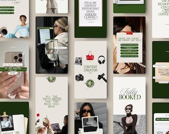 Plantillas de publicaciones de Instagram para coaching de marketing digital, coaching empresarial y gestión de redes sociales.