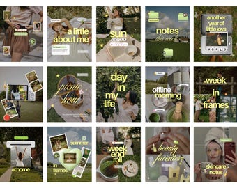 Viral Instagram Templates for Content Creators UGC Canva Post Bundle, Slow living Editorial iOS post, Lifestyle Wellness Influencer