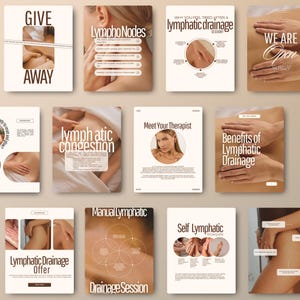 Lymphdrainage Instagram Post Vorlagen: Sofort Download (Canva Bearbeitbar)