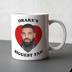 Drake&#39;s Biggest Fan Ceramic Coffee Mug, Personalized Gift for Music Lovers, Perfect for Birthdays, Fans, Rap, Hip Hop